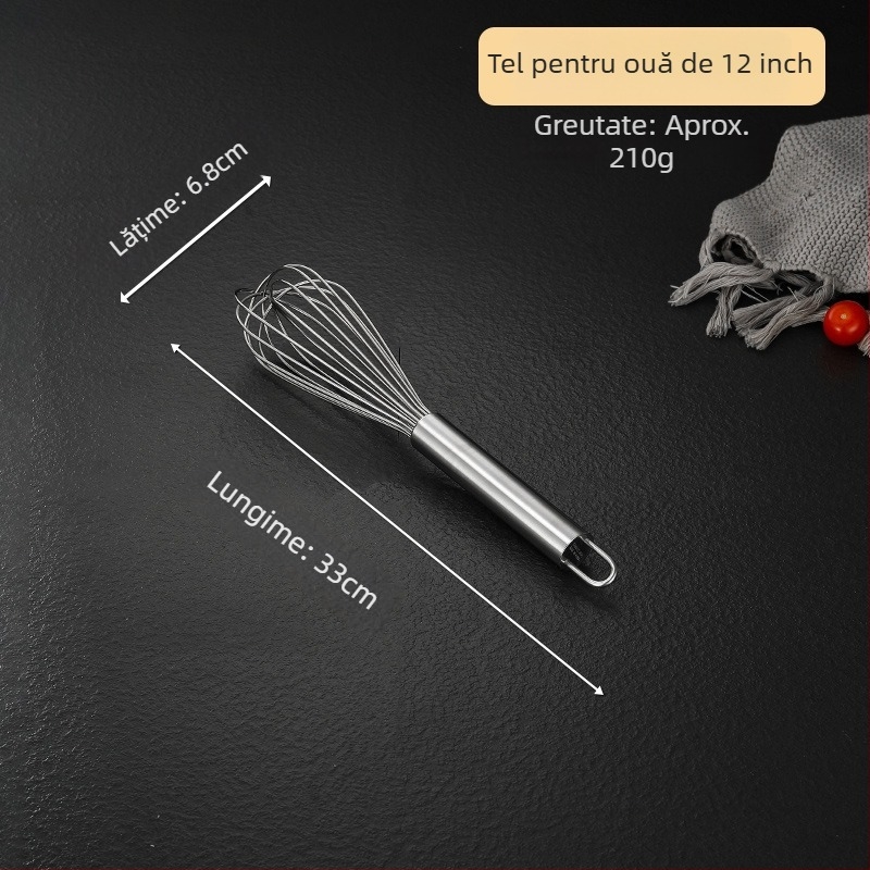 Bețișor de mixare din oțel inoxidabil, manual, pentru bucătărie și cofetărie