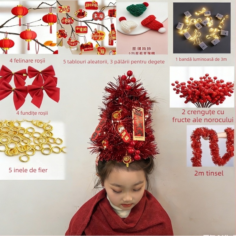Topper extravagant pentru brad de Crăciun cu pom de bani – accesorii DIY pentru fotografii