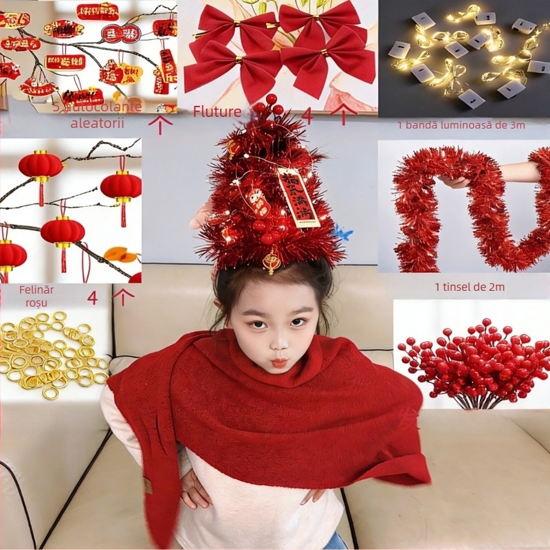 Topper extravagant pentru brad de Crăciun cu pom de bani – accesorii DIY pentru fotografii