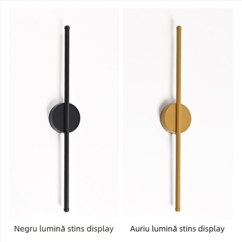 Lampă de perete minimalistă, LED, bandă lungă, pentru hol, vestibul, scară, living și dormitor matrimonial, cu design grilă