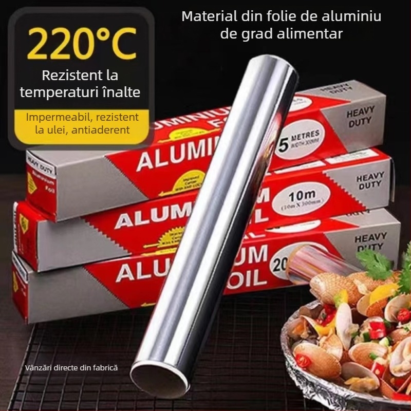 Role de folie de aluminiu, grosime sporită, pentru cuptor, rezistentă la temperaturi înalte pentru grătar
