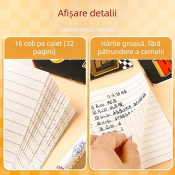 Hi Nezha caiet mic, licență oficială, format B7, stil desen animat, pentru birou și învățare, caiet pentru erori