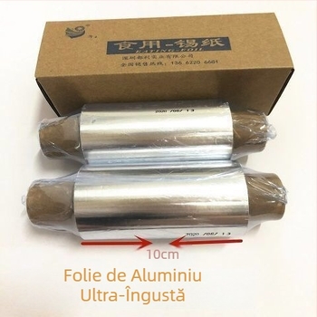 Hârtie subțire de aluminiu pentru uz casnic, folie de aluminiu pentru cuptorul mic, folie de aluminiu pentru îndepărtarea unghiilor și coafură, foi mici cu mai multe lățimi, îngroșată
