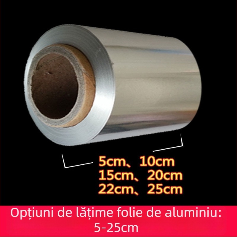 Hârtie subțire de aluminiu pentru uz casnic, folie de aluminiu pentru cuptorul mic, folie de aluminiu pentru îndepărtarea unghiilor și coafură, foi mici cu mai multe lățimi, îngroșată