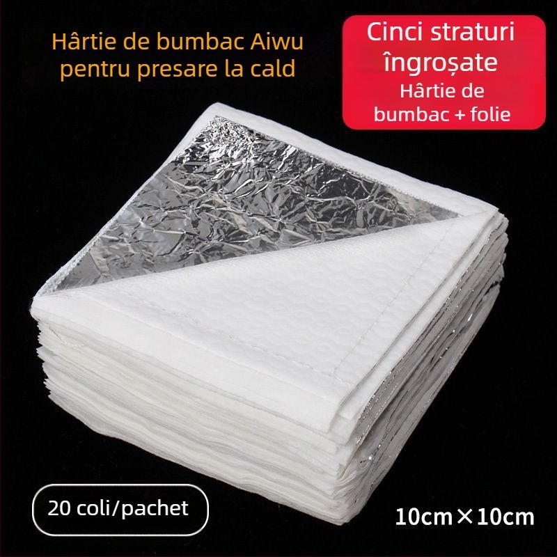 Elvin kit pentru perma termică: hârtie de bumbac pentru înfășurare exterioră, folie, materiale pentru perma ceramic, hârtie izolatoare din bumbac și hârtie pentru perma cu tijă