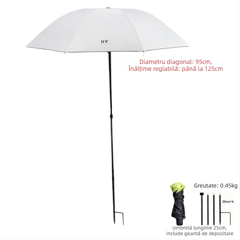 Umbrelă mare cu diametrul de 95 cm, imprimeu hortensie, protecție împotriva soarelui și ploii, deschidere și închidere manuală