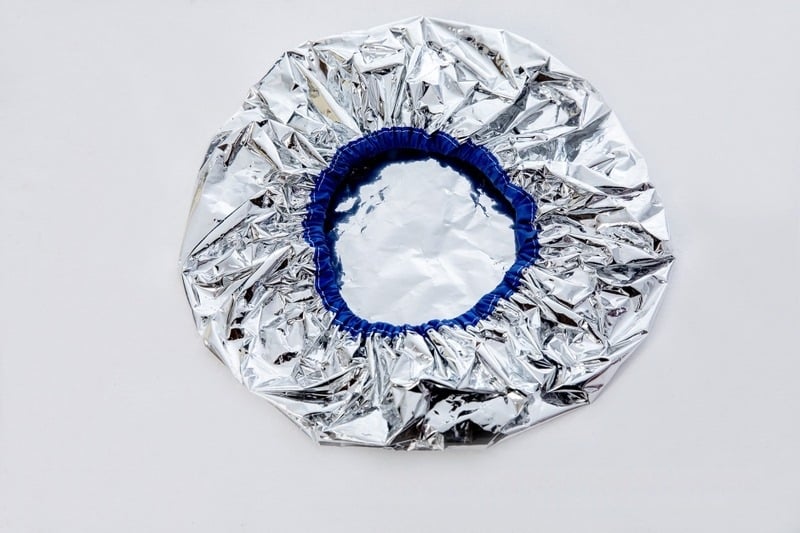 capac de unică folosință din folie de aluminiu pentru frumusețe și coafură, izolație impermeabilă