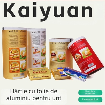 Hârtie laminată cu folie de aluminiu imprimată pentru ambalarea untului