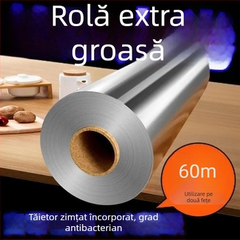 folie de aluminiu groasă pentru grătar și coacere, compatibilă cu cuptorul și air fryer.