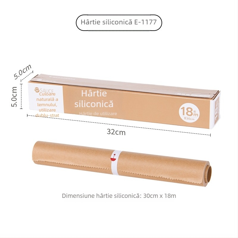 Hârtie de copt stil japonez, cu acoperire din silicon, pentru cuptor, tavă de grătar și folie; hârtie absorbantă pentru ulei pentru friteuza cu aer casnic