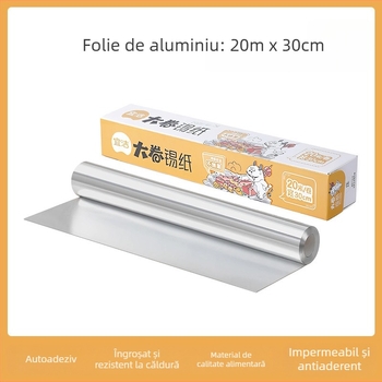 Set pentru cuptor și folie de aluminiu pentru uz casnic: foi de folie de aluminiu, hârtie de copt, hârtie siliconată, hârtie absorbentă pentru ulei pentru grătar, tavă de copt, hârtie pentru carne - 9018