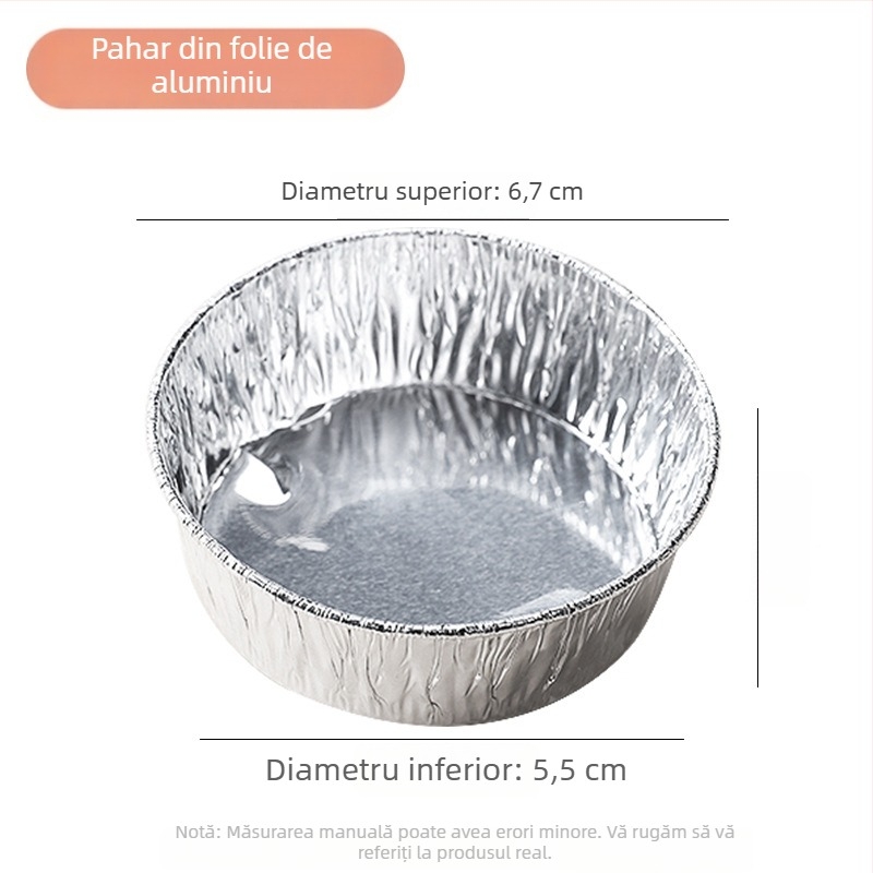 Forme de copt din folie de aluminiu – tartalete și mini prăjituri, în formă de crizantemă, de unică folosință