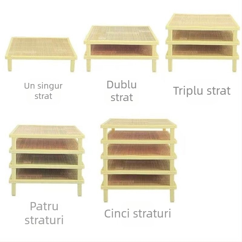 Covoraș multifuncțional pentru acoperirea găluștelor, uz casnic, antiaderent, îngroșat, tavă detașabilă pentru chifle și găluște, din tulpini de sorg