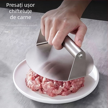 Unealtă circulară pentru presarea aluatului de găluște, maker de foi de găluște, presă manuală pentru uz casnic și comercial, placă din oțel pentru calmar