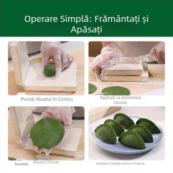 Formă de aluat pentru colțunași din orez și unealtă de presare pentru modelare rapidă și uniformă.