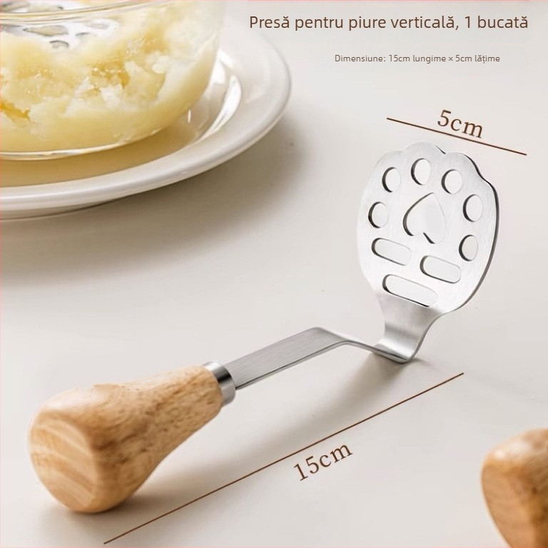 Presă japoneză pentru cartofi din oțel inoxidabil, presă pentru ouă și zdrobitor, unelte de bucătărie pentru hrana bebelușilor