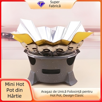 Hartie de unică folosință pentru hot pot cu folie de aluminiu, rezistentă la ulei și grăsimi, pentru bucătărie sau restaurant, auriu și colorat