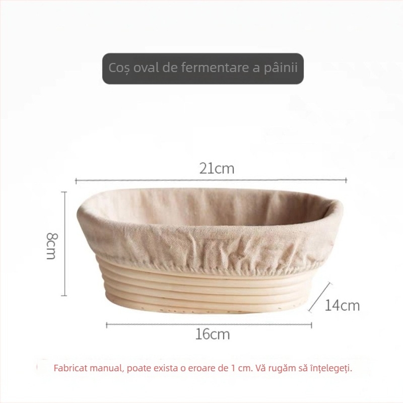 Coș de dospit pentru pâine, stil european, împletit manual din ratan, instrument pentru coacere acasă