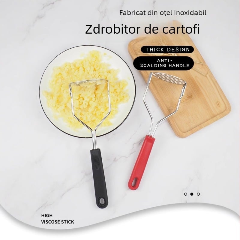 Zdrobitor din oțel inoxidabil pentru cartofi și cartofi dulci, presă de cartofi și presă de usturoi