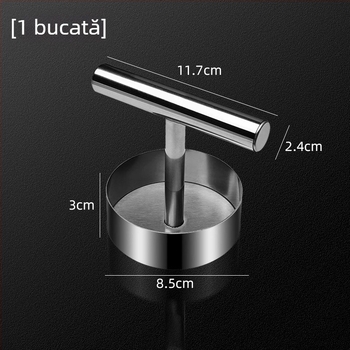 Presă circulară din oțel inoxidabil pentru carne și matriță pentru foi de gyoza – ustensilă de bucătărie DIY pentru burgeri, chiftele și bile de orez