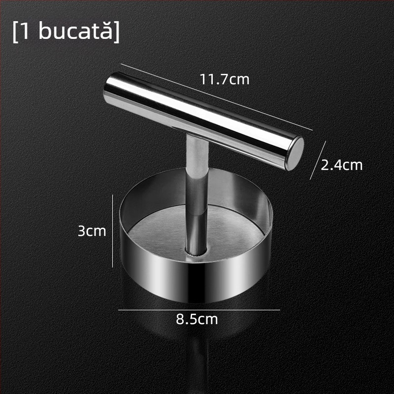 Presă circulară din oțel inoxidabil pentru carne și matriță pentru foi de gyoza – ustensilă de bucătărie DIY pentru burgeri, chiftele și bile de orez