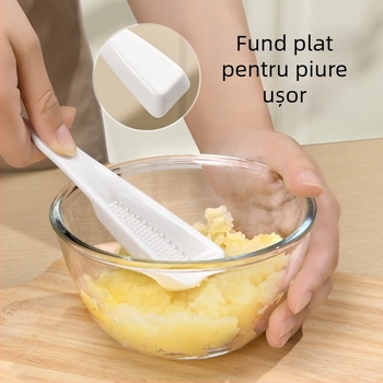 Râșniță ceramică pentru ghimbir și usturoi, zdrobitor manual pentru pastă, unealtă cu lingură