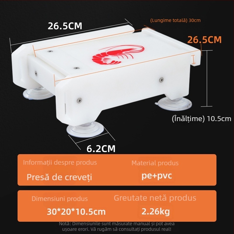 Presa pentru creveți și matriță de modelare pentru bucătărie