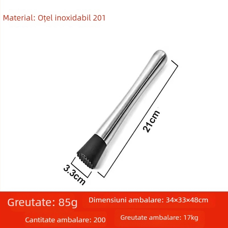 Ciocan de gheață din oțel inoxidabil pentru uz casnic, instrument pentru ceai cu lapte, zdrobitor de suc, presă pentru ceai de lămâie