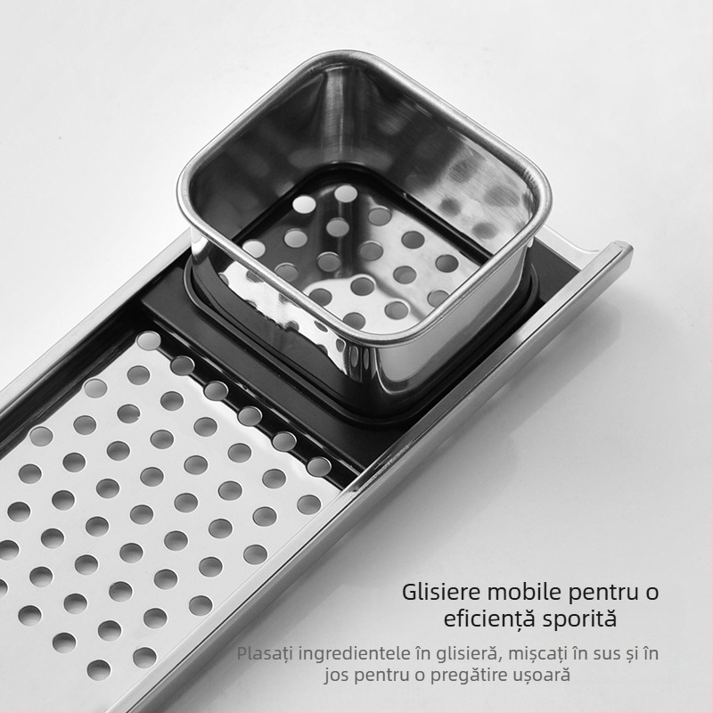 Unealtă din oțel inoxidabil pentru paste, ideală pentru tăiței și găluște