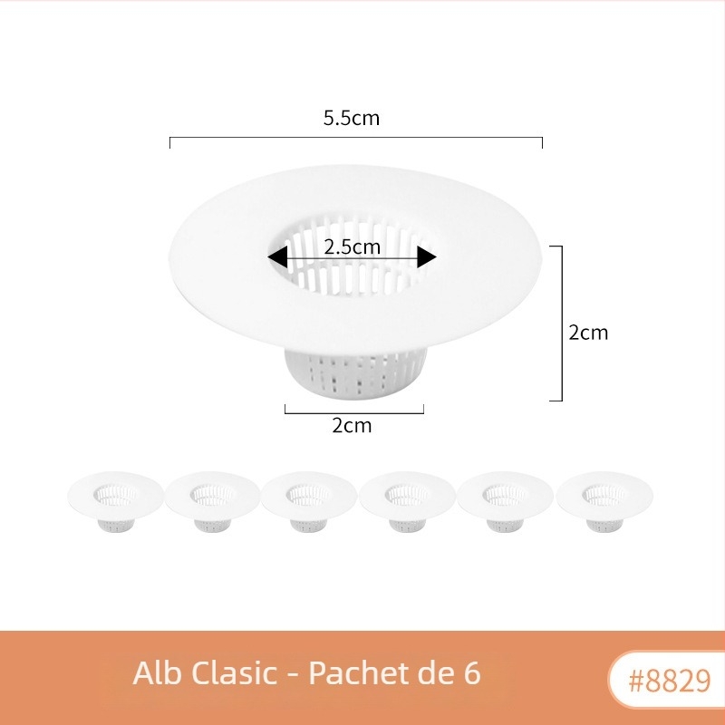 6 filtre ceramice pentru chiuvetă, captură păr, anti-blocare