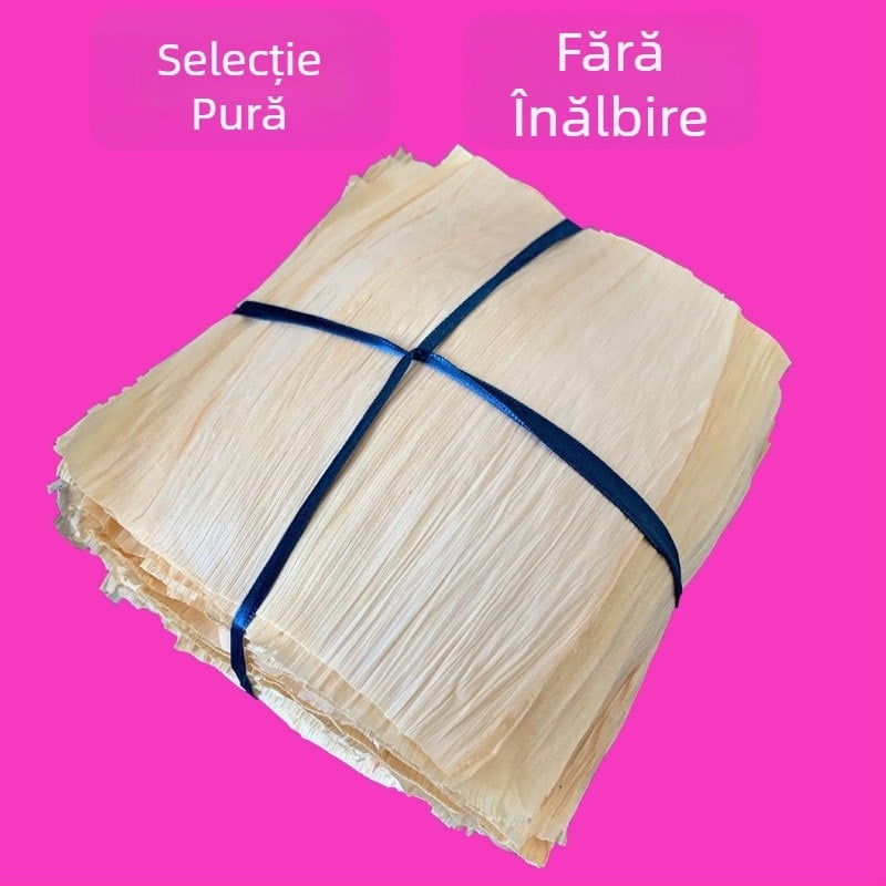 Frunze de porumb pentru aburirea chiflelor, frunze proaspete și frunze uscate țesute manual