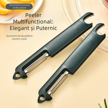 Grassland Multifuncțional pentru fructe: curățător de fructe cu deschizător de sticle și de conserve, oțel inoxidabil, mâner solid, design minimalist