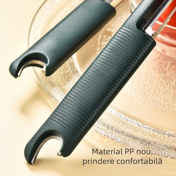 Grassland Multifuncțional pentru fructe: curățător de fructe cu deschizător de sticle și de conserve, oțel inoxidabil, mâner solid, design minimalist