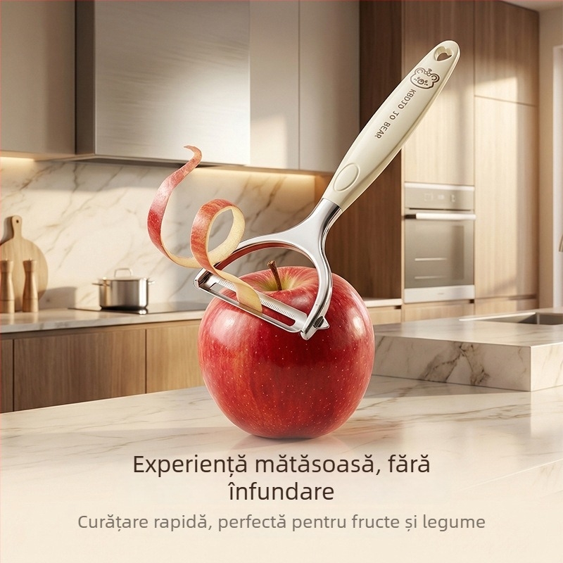 Curățător de fructe și cartofi din oțel inoxidabil, stil desen animat, decojire rapidă în bucătărie