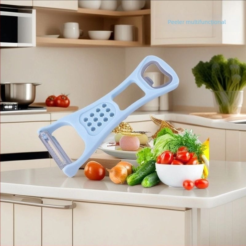 Cuțit de curățare multifuncțional, curățător de pepene și cartofi, răzătoare, instrument de bucătărie, deschizător de sticle