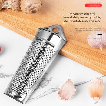 Răzuitor din oțel inoxidabil, multifuncțional pentru ghimbir, usturoi, coajă de lămâie, nuci și brânză