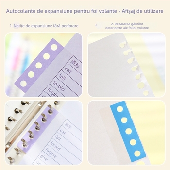 Note adezive detașabile cu foi extensibile, design elegant, etichete de index cu adeziv pentru studiu și pregătire pentru examene
