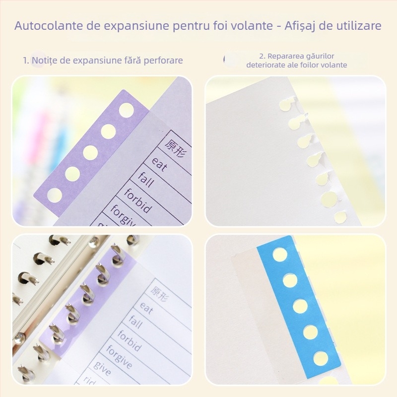 Note adezive detașabile cu foi extensibile, design elegant, etichete de index cu adeziv pentru studiu și pregătire pentru examene