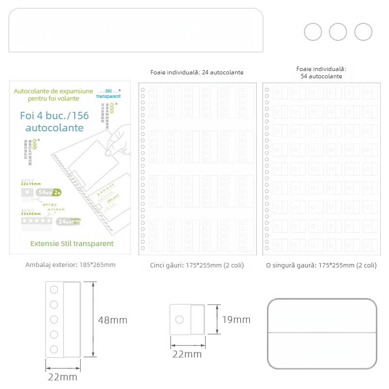 Note adezive detașabile cu foi extensibile, design elegant, etichete de index cu adeziv pentru studiu și pregătire pentru examene