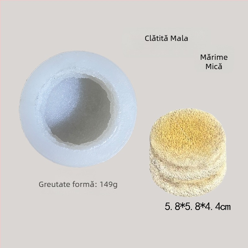 Formă din silicon pentru coacere – chifle cu lapte la abur și budincă, matriță de frământat, formă circulară goală pentru toast și tort