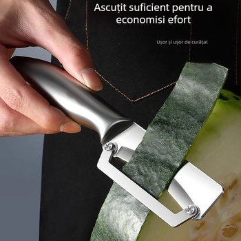 Cuțit multifuncțional pentru decojit, din oțel inoxidabil, pentru uz casnic și comercial, decojitor gros pentru dovleac și salată, model #6