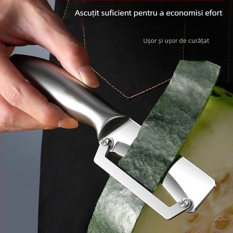 Cuțit multifuncțional pentru decojit, din oțel inoxidabil, pentru uz casnic și comercial, decojitor gros pentru dovleac și salată, model #6