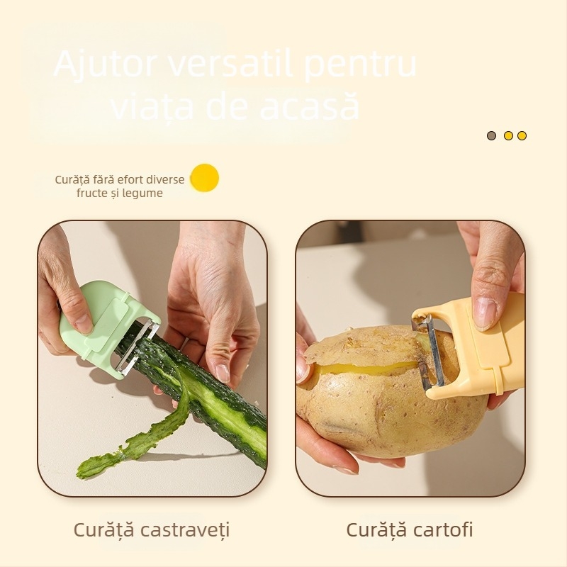 Descojitor multifuncțional cu capac magnetic, instrument de bucătărie portabil pentru fructe și legume