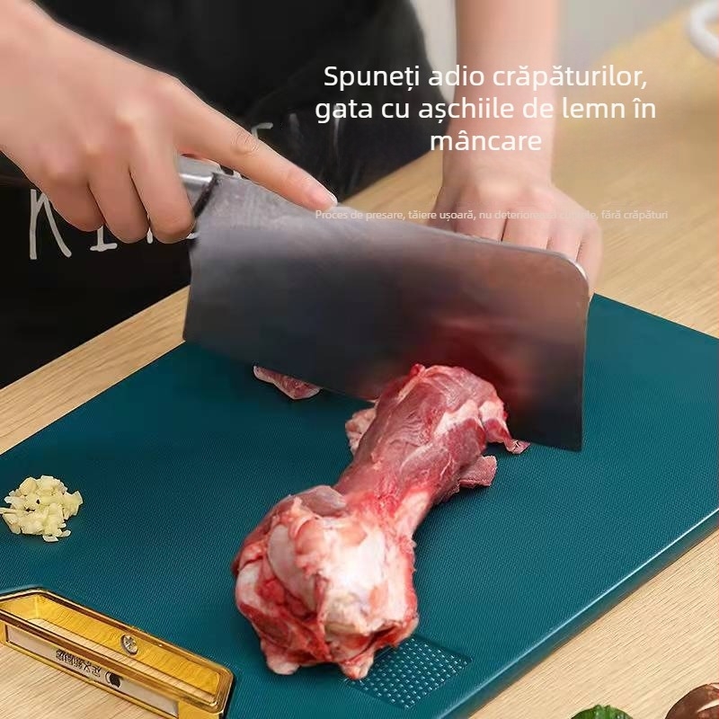 Tocător pătrat, de calitate alimentară, verde smarald, antifungic, antibacterian, cu grosime suplimentară, pentru uz casnic, placă pentru fructe și legume.