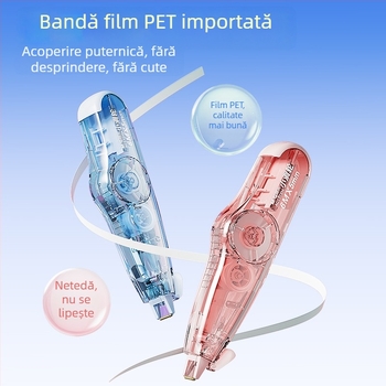 Morning Mg Light bandă corectoare cu role mici, 6 m lungime, cap de role din oțel, nucleu durabil înlocuibil, nucleu transparent pentru corectare