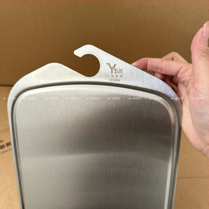 Placă de tăiere din oțel inoxidabil 304, rezistentă la mucegai, cu două fețe, pentru bucătărie, tăiere fructe și pregătire a hranei pentru bebeluți, antibacteriană, antiaderentă