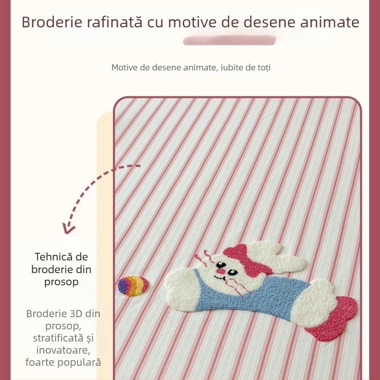 Husă pentru pat pentru copii, 100% bumbac, țesătură groasă, protecție pentru saltea
