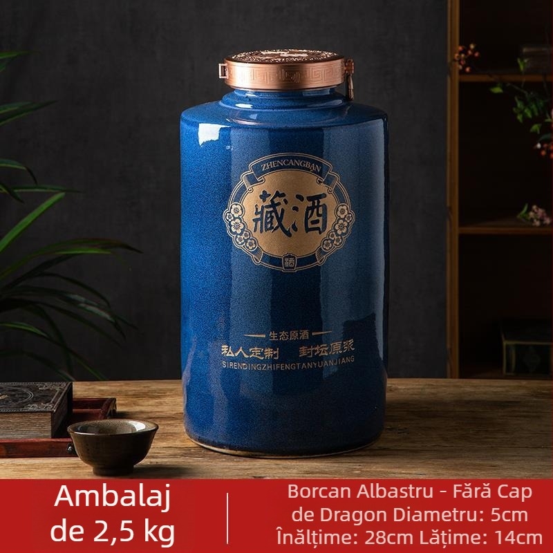 Borcan ceramice pentru vin, depozitare în pivniță casnică, sigilate