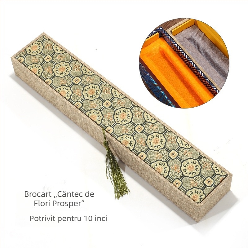 The Rock set cadou lux: cutie din lemn pentru ventilatoare pliabile cu hârtie Xuan, dimensiuni 9, 9,5 și 10 inci