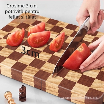 Placă de tăiere din lemn de salcâm pentru bucătărie, pregătire a fructelor